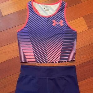 Under Armour elite racing crop and shorts
